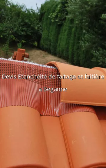 Devis Etanchéité de faitage et faitière a Beganne