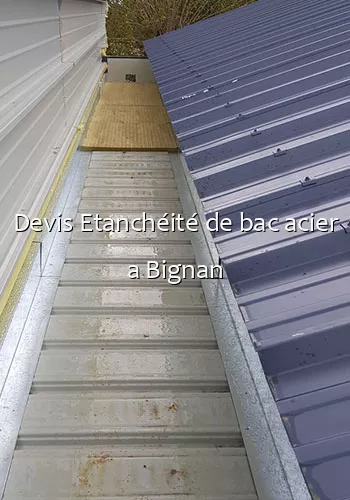 Devis Etanchéité de bac acier a Bignan