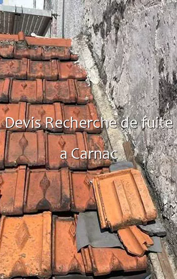 Devis Recherche de fuite a Carnac