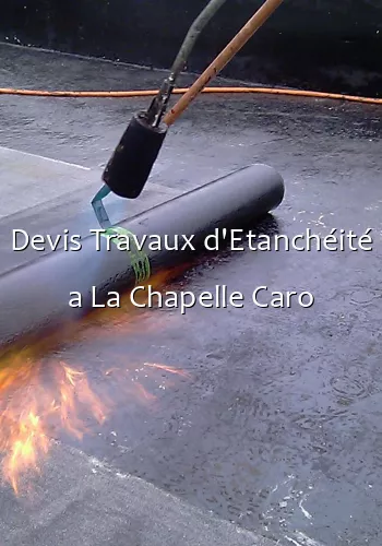 Devis Travaux d'Etanchéité a La Chapelle Caro