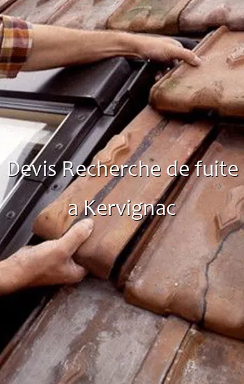 Devis Recherche de fuite a Kervignac