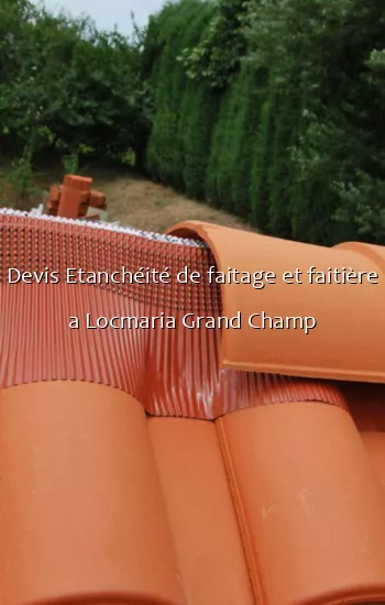 Devis Etanchéité de faitage et faitière a Locmaria Grand Champ