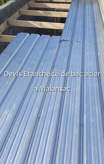 Devis Etanchéité de bac acier a Malansac