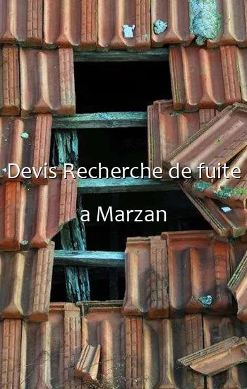 Devis Recherche de fuite a Marzan