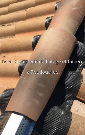 Devis Etanchéité de faitage et faitière a Roudouallec