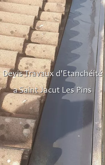 Devis Travaux d'Etanchéité a Saint Jacut Les Pins