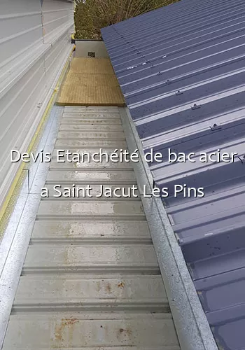 Devis Etanchéité de bac acier a Saint Jacut Les Pins