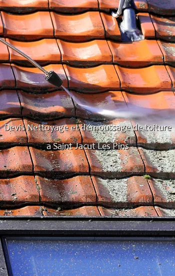 Devis Nettoyage et démoussage de toiture a Saint Jacut Les Pins