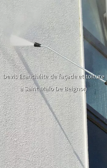 Devis Etanchéite de façade et toiture a Saint Malo De Beignon
