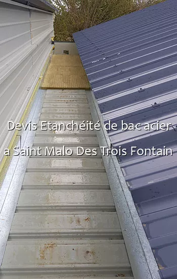 Devis Etanchéité de bac acier a Saint Malo Des Trois Fontain