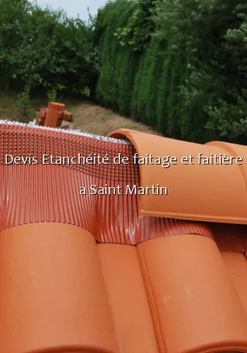 Devis Etanchéité de faitage et faitière a Saint Martin
