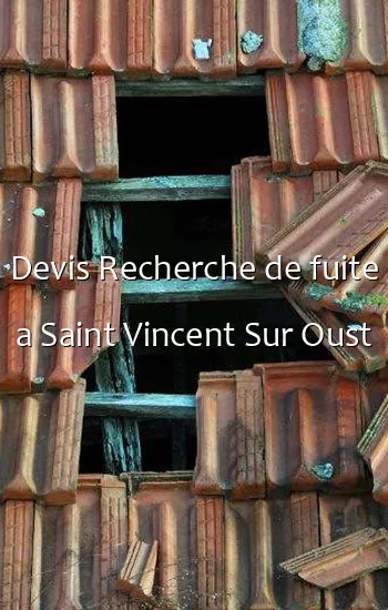 Devis Recherche de fuite a Saint Vincent Sur Oust