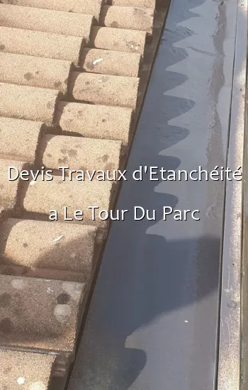 Devis Travaux d'Etanchéité a Le Tour Du Parc